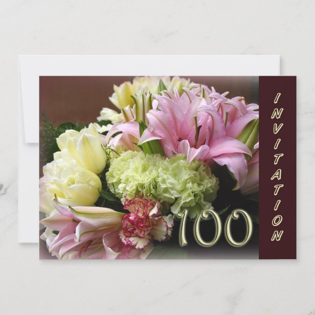 Invitation à la fête du 100e anniversaire - Bouque (Devant)
