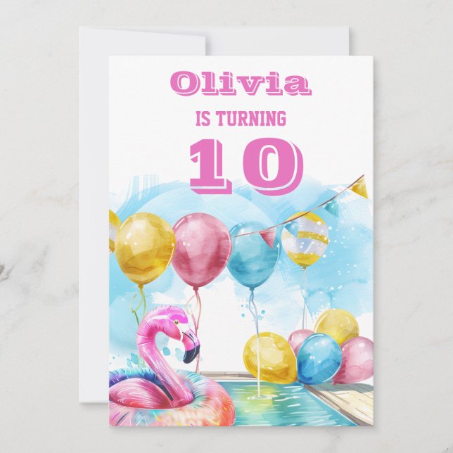 Invitation à la fête du 10e anniversaire (Devant)