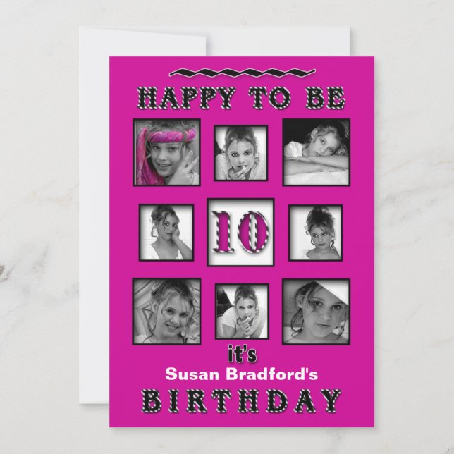 Invitation à la fête du 10e anniversaire - Photos  (Devant)