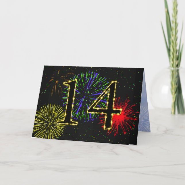 Invitation à la fête du 14e anniversaire (Devant)