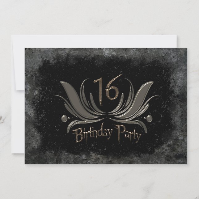 Invitation à la fête du 16e anniversaire des plus  (Devant)