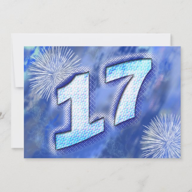 Invitation à la fête du 17e anniversaire (Devant)
