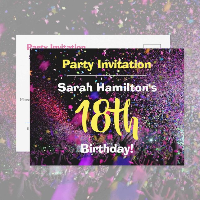 Invitation à la fête du 18e anniversaire (Créateur téléchargé)