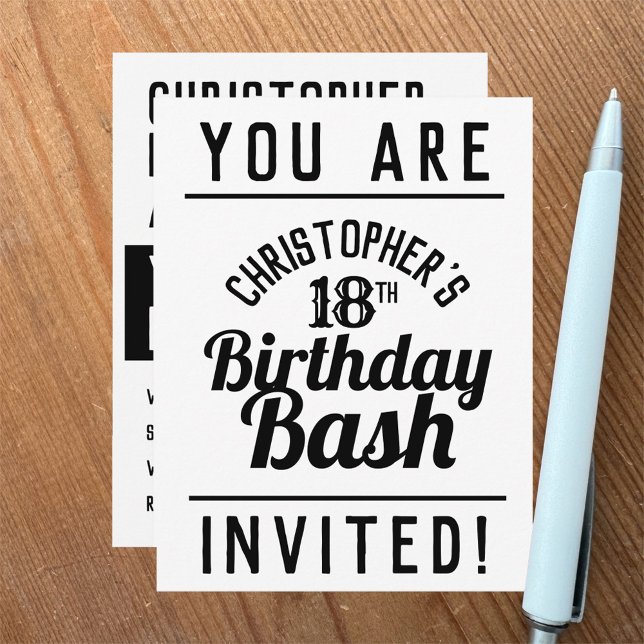 Invitation à la fête du 18e anniversaire (Créateur téléchargé)