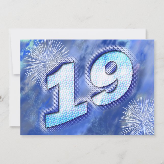 Invitation à la fête du 19e anniversaire (Devant)