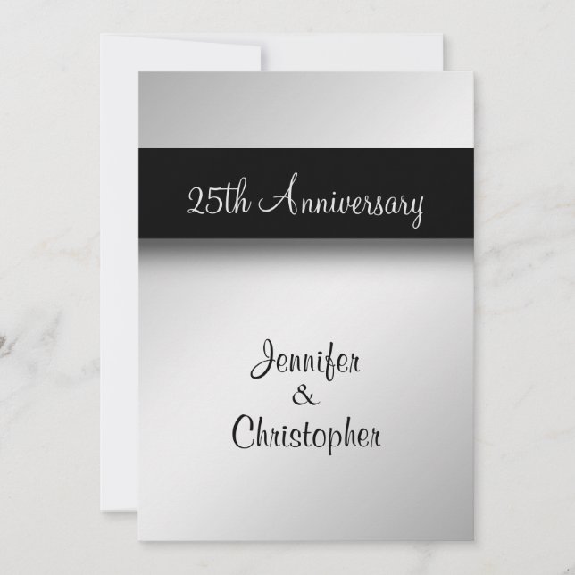 Invitation à la fête du 25e anniversaire (Devant)