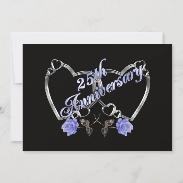 Invitation à la fête du 25e anniversaire argent (Devant)