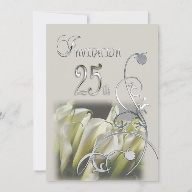 Invitation à la fête du 25e anniversaire - Calla L (Devant)