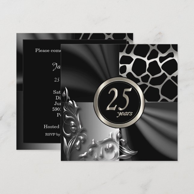 Invitation à la fête du 25e anniversaire de Beauti (Devant / Derrière)