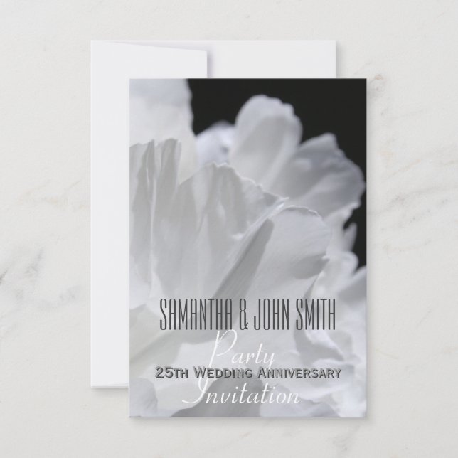 Invitation à la fête du 25e anniversaire de mariag (Devant)