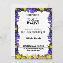 Invitation à la fête du 25e anniversaire surprise