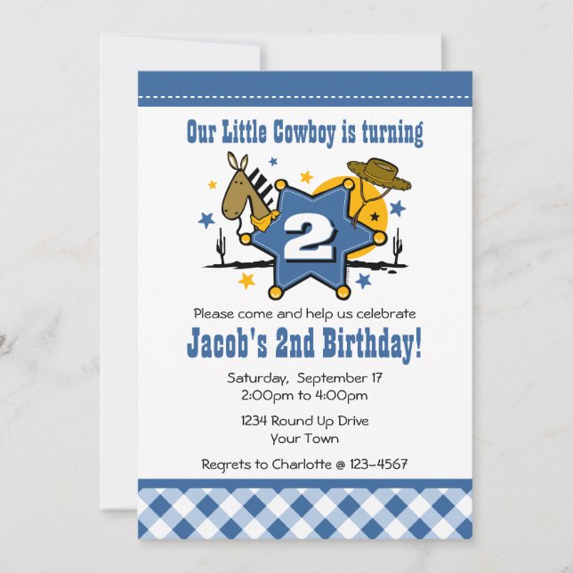 Invitation à la fête du 2e anniversaire de Little  (Devant)