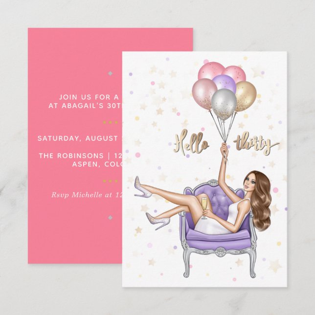 Invitation à la fête du 30e anniversaire (Devant / Derrière)