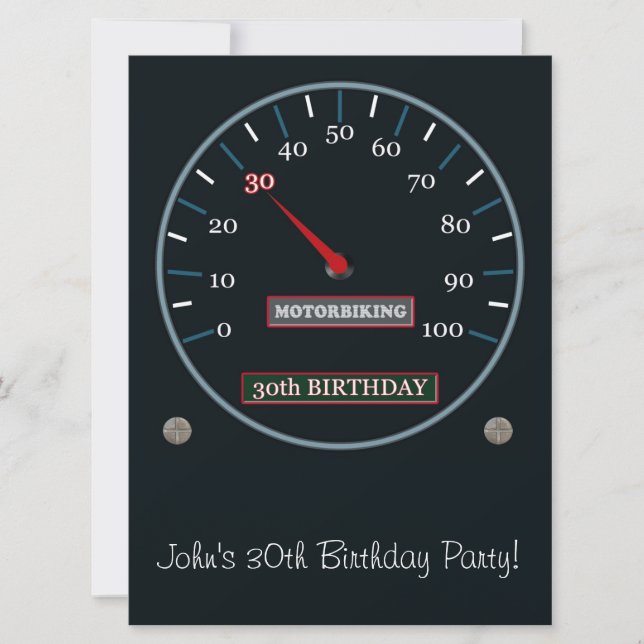 Invitation à la fête du 30e anniversaire (Devant)