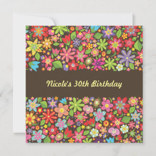 Invitation à la fête du 30e anniversaire des fleur