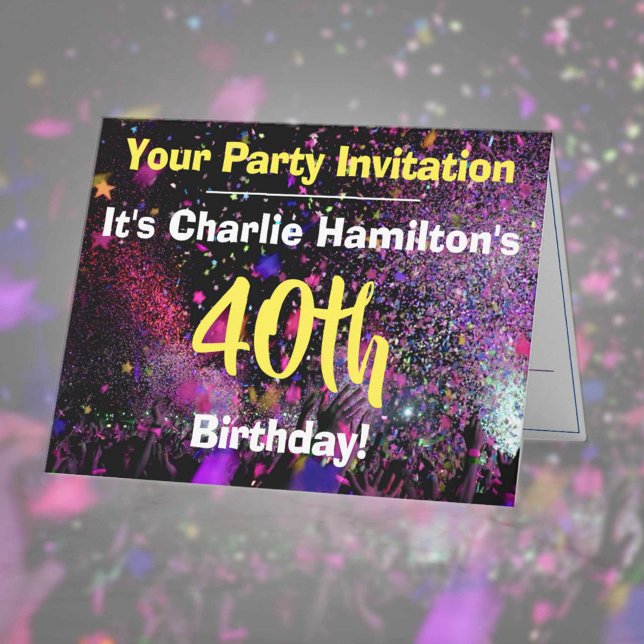 Invitation à la fête du 40e anniversaire (Créateur téléchargé)