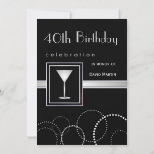 Invitation à la fête du 40e anniversaire - Personn