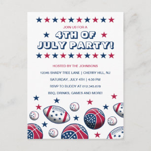 Invitation à la fête du 4 juillet