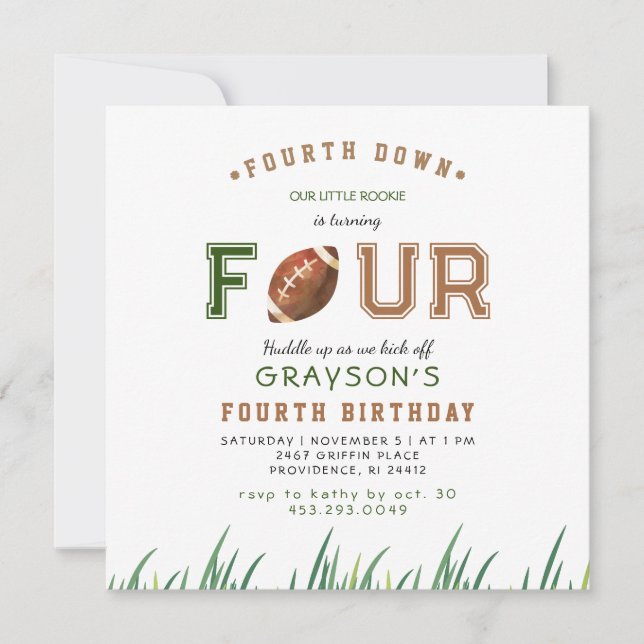Invitation à la fête du 4e anniversaire du footbal (Devant)