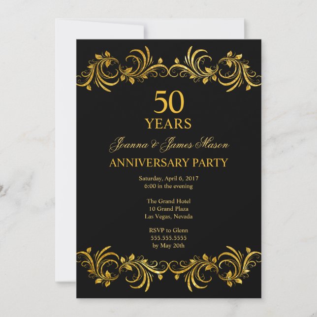 Invitation à la fête du 50 ans (Devant)