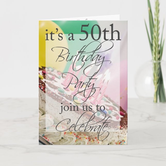 Invitation à la fête du 50e anniversaire (Devant)