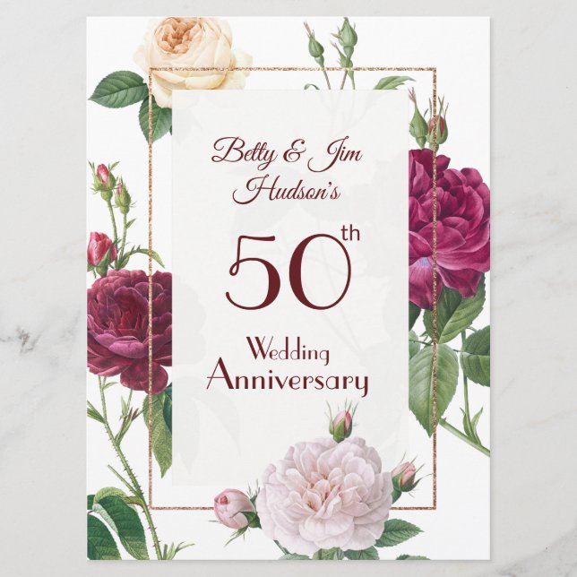 Invitation à la fête du 50e anniversaire (Devant)