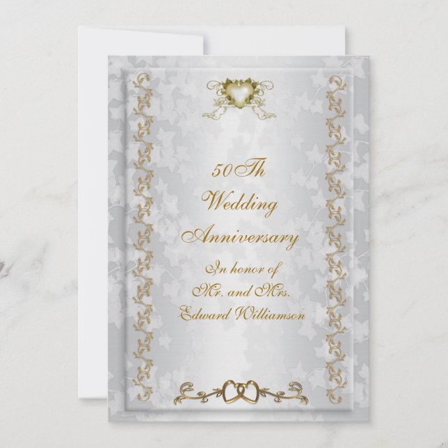 Invitation à la fête du 50e anniversaire anges vic (Devant)