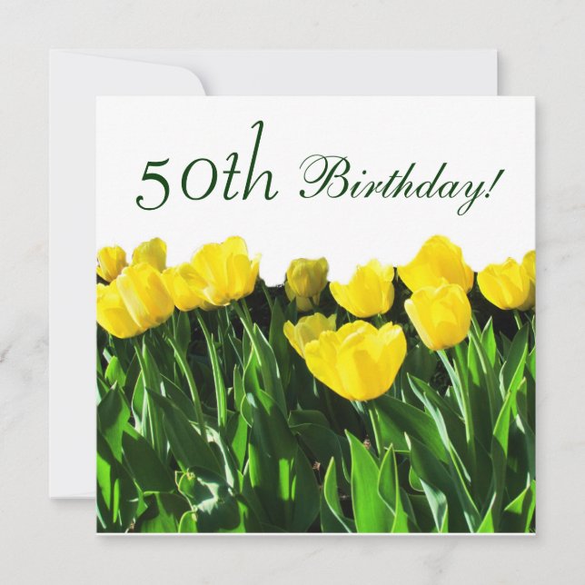 Invitation à la fête du 50e anniversaire des tulip (Devant)