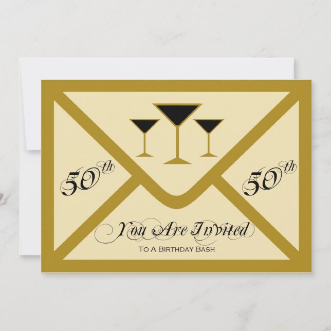 Invitation à la fête du 50e anniversaire Fancy and (Devant)