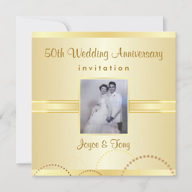 Invitation à la fête du 50e anniversaire - Photo f (Devant)