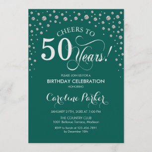 Invitation à la fête du 50e anniversaire - Silver