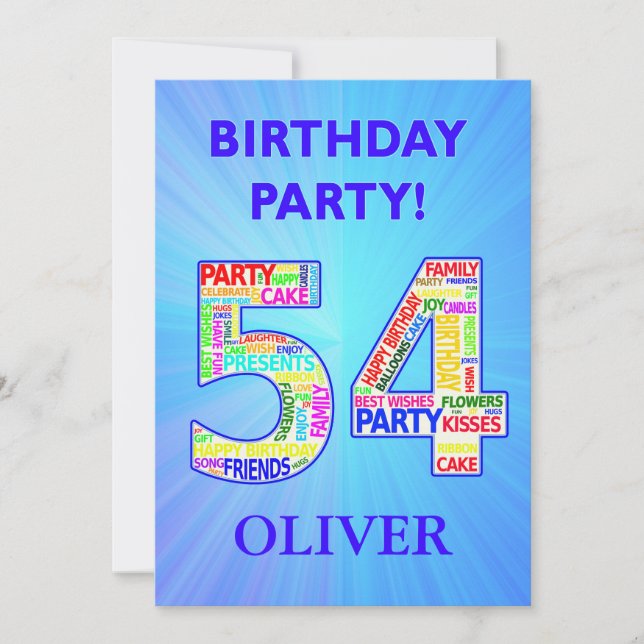 Invitation à la fête du 55e anniversaire Ajouter u (Devant)