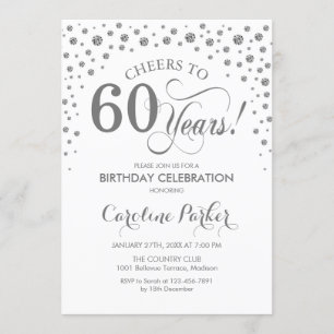 Invitation à la fête du 60e anniversaire - Silver 