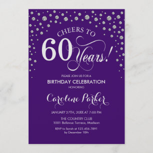 Invitation à la fête du 60e anniversaire - Silver 