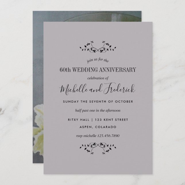 Invitation à la fête du 60ème anniversaire de diam (Devant / Derrière)