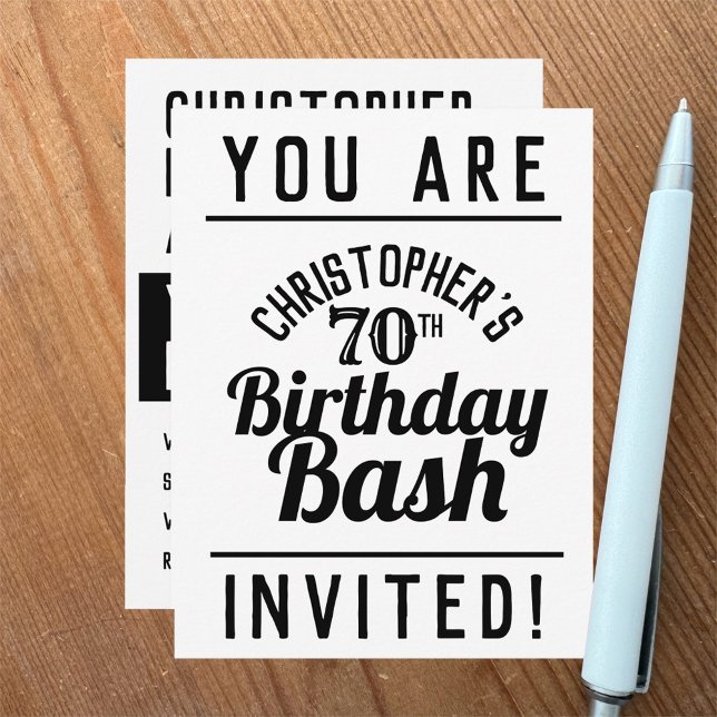 Invitation à la fête du 70e anniversaire (Créateur téléchargé)