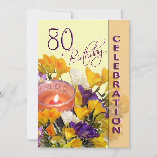 Invitation à la fête du 80e anniversaire (Devant)