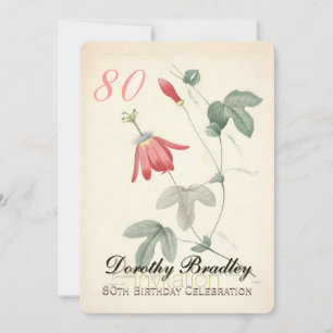 Invitation à la fête du 80e anniversaire de Passif