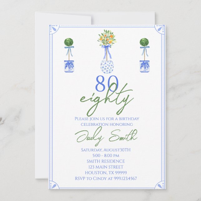 Invitation à la fête du 80e anniversaire, Jalon An (Devant)