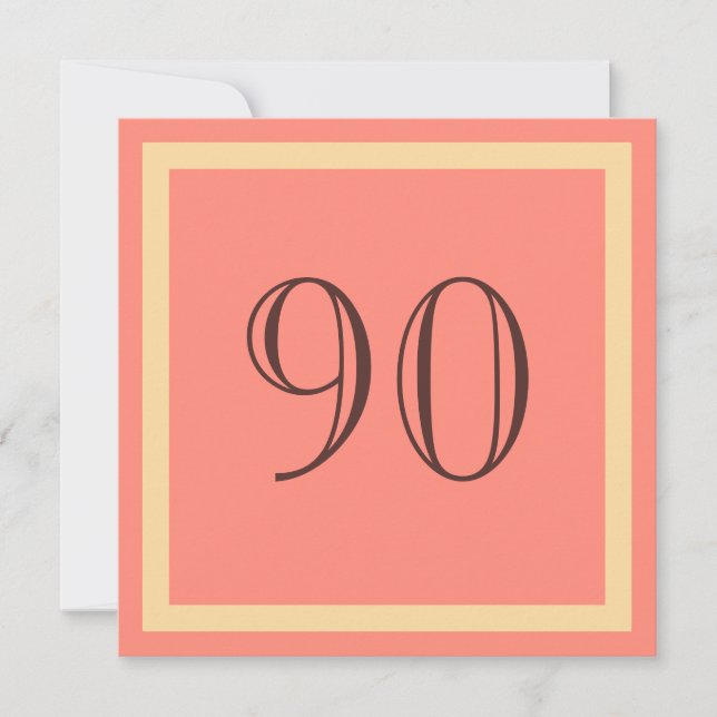 Invitation à la fête du 90e anniversaire - Coral S (Devant)