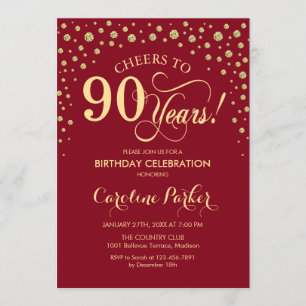 Invitation à la fête du 90e anniversaire - Gold Re