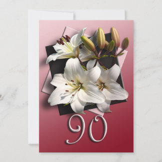 Invitation à la fête du 90e anniversaire - Lys bla
