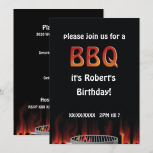Invitation à la fête du barbecue chaud