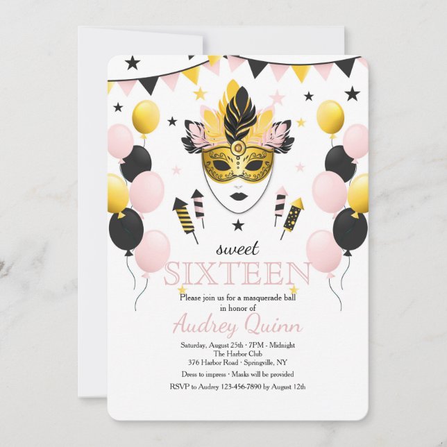 Invitation à la fête du Carnaval (Devant)