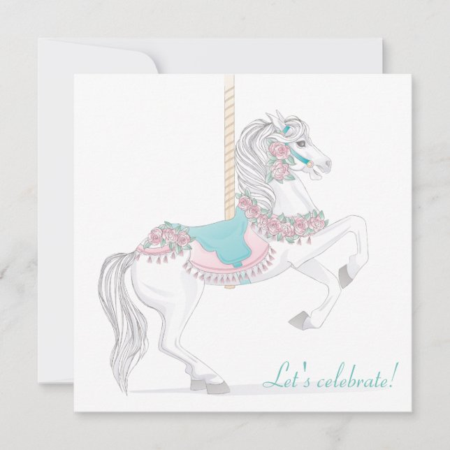Invitation à la fête du Carousel Horse (Devant)