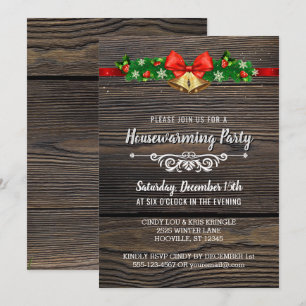 Invitation à la Fête du Chauffage de bois rustique