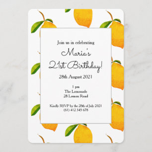 Invitation à la fête du citron 21e anniversaire