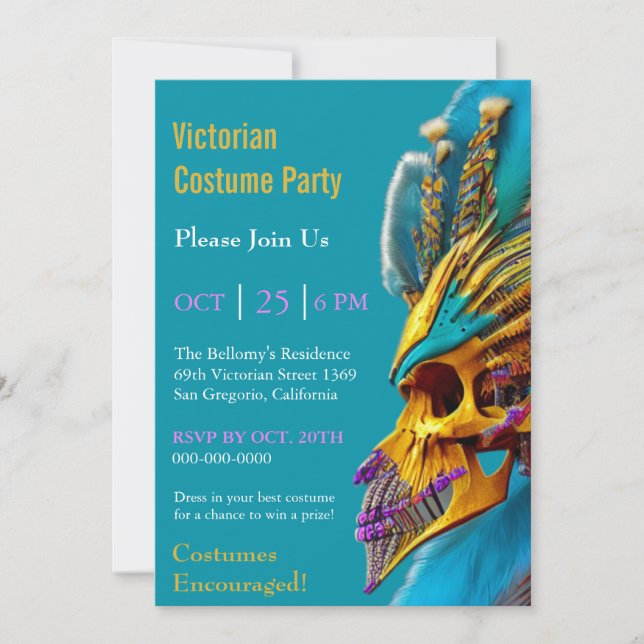 Invitation à la fête du costume (Devant)
