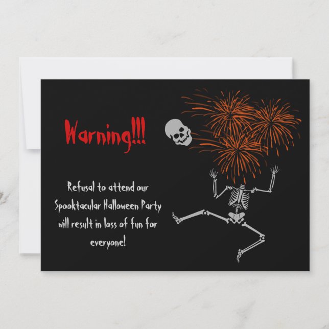 Invitation à la fête du costume d'Halloween (Devant)