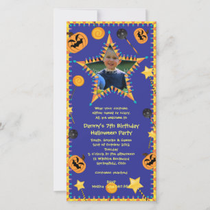 Invitation à la fête du costume Hallowen pour les 